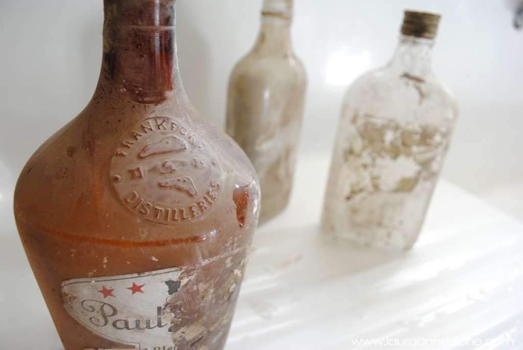 Vintage liquor bottles - LauraAnneStone.com