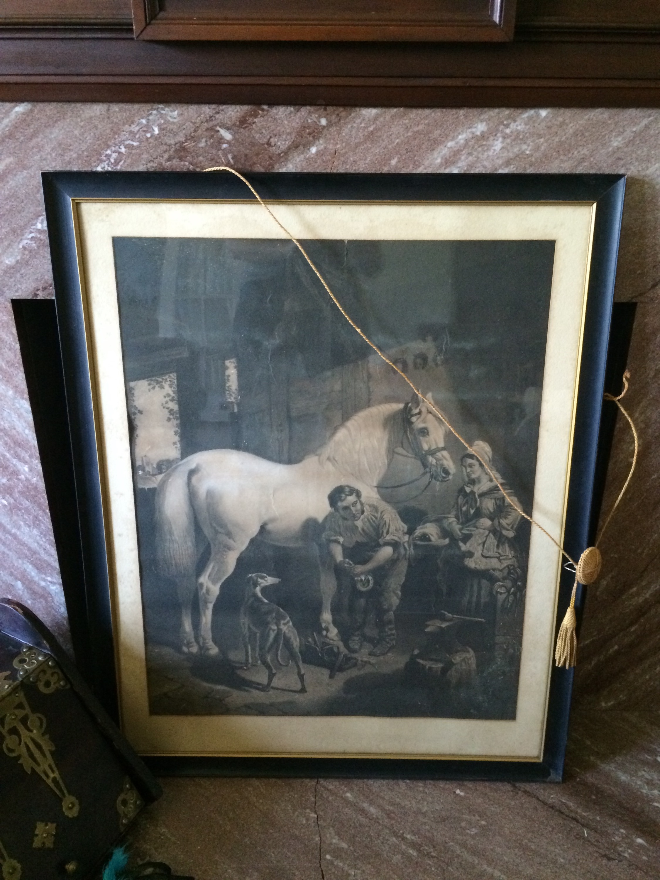 The Village Blacksmith by J. F. Herring - engraving created by George Patterson 1858